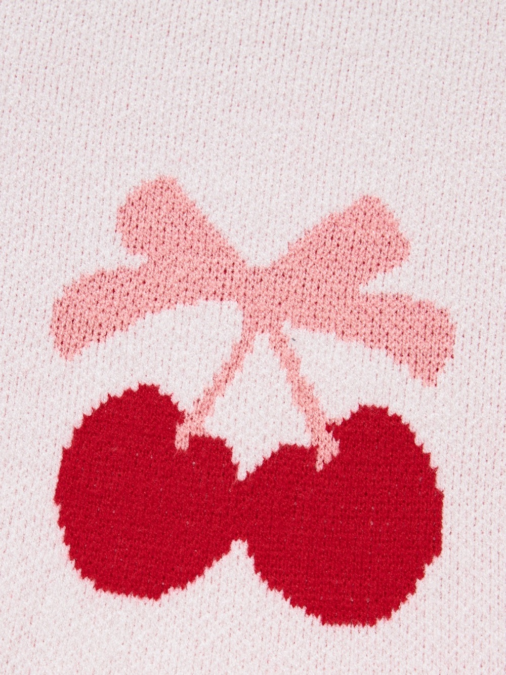 Cherry Pattern Drop Shoulder Sweater - Picture 6 of 9